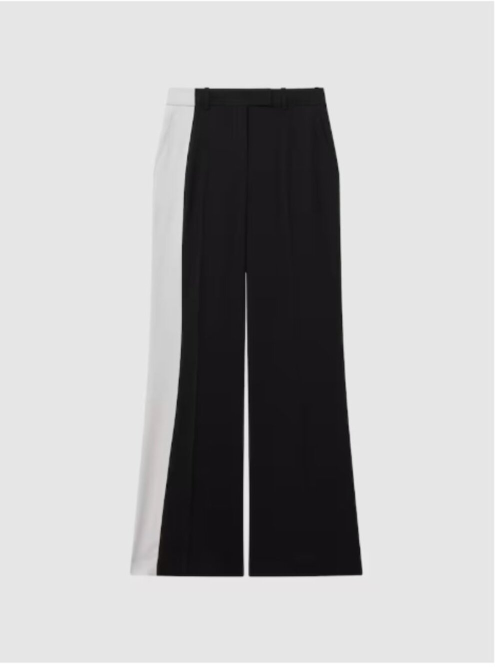 Reiss Saffron Contrast Side Wide‑Leg Trousers Black Size US-0 NWT - Picture 4 of 5